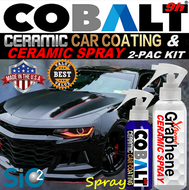 Cobalt 9h (2 YEAR) 2oz Nano Ceramic Clear Coat SPRAY & 4oz Xtreme Graphene Ceramic Spray Booster 2-Pack Value Kit
