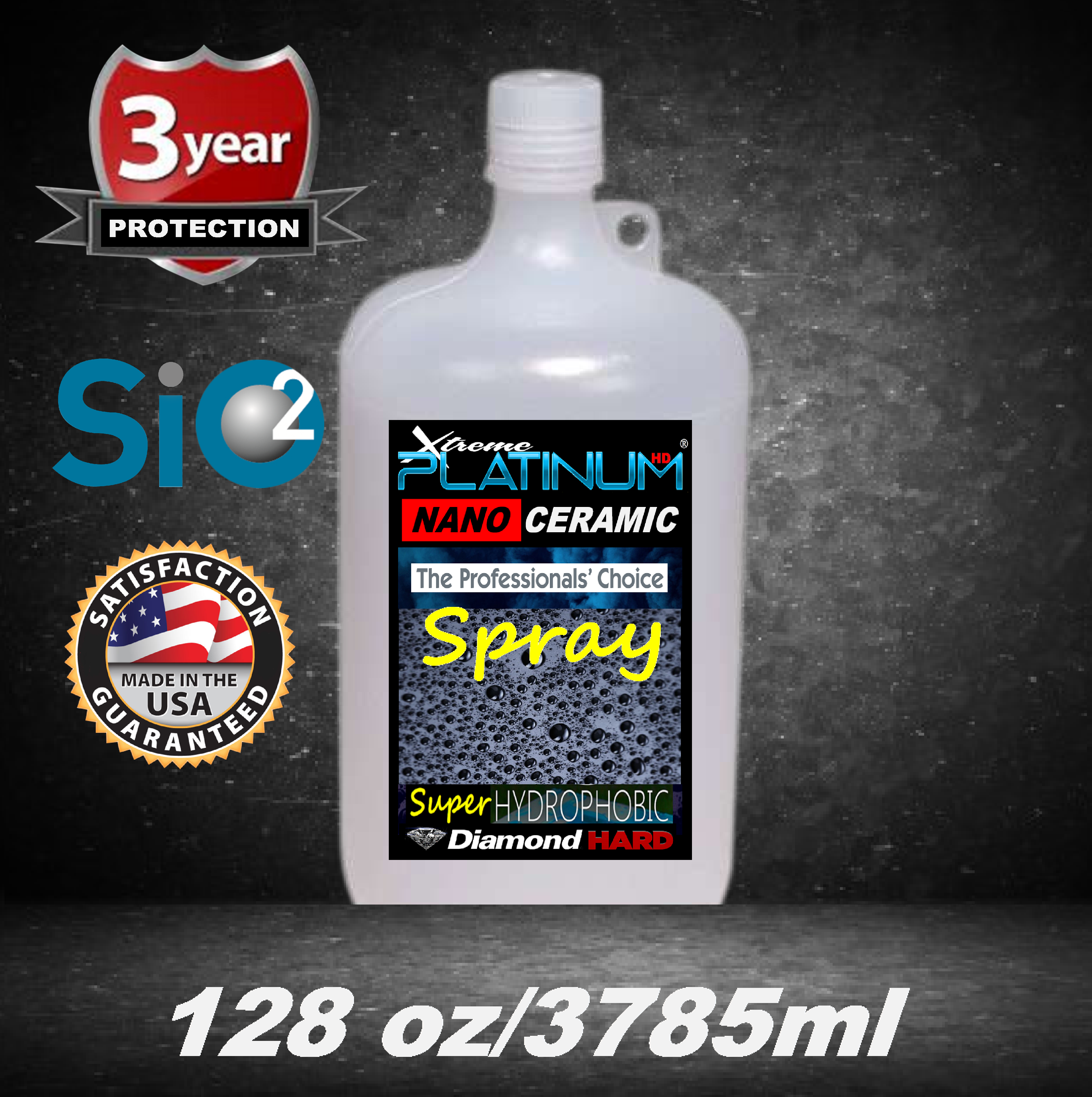 CERAMIC CAR COATING SPRAY 9H SCRATCH RESISTANT 3 YEAR PROTECTION HIGH GLOSS  -KIT