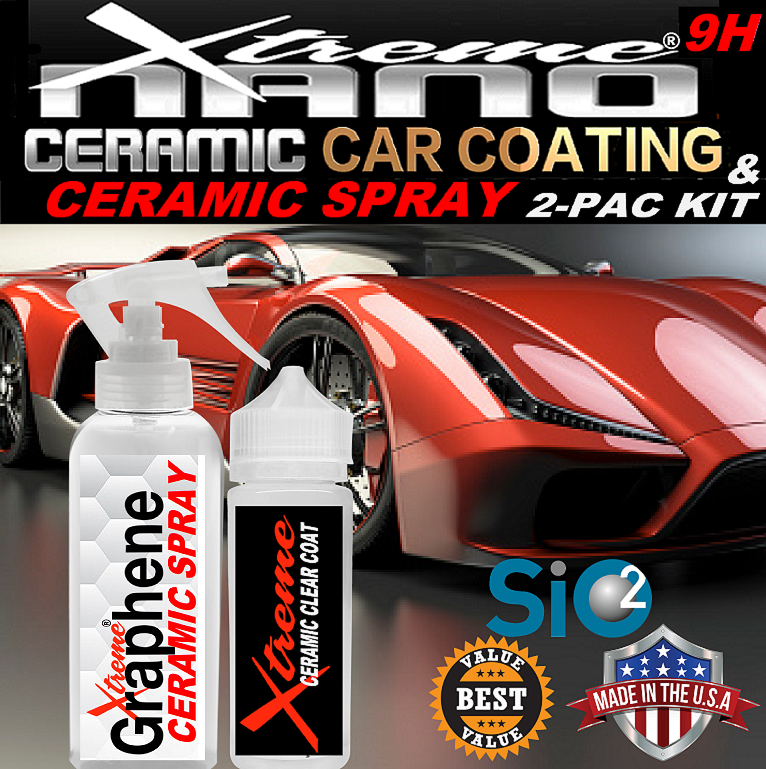 Xtreme Nano 9h (3 YEAR) 1oz Ceramic Clear Coat & 4oz Xtreme Ceramic Spray Booster 2-Pack Value Kit