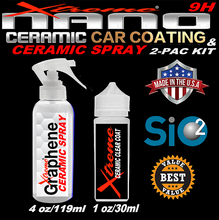 Load image into Gallery viewer, Xtreme Nano 9h (3 YEAR) 1oz Ceramic Clear Coat &amp; 4oz Xtreme Ceramic Spray Booster 2-Pack Value Kit
